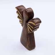Angelo in Legno di Mango 16cm – Decorazione Dorata