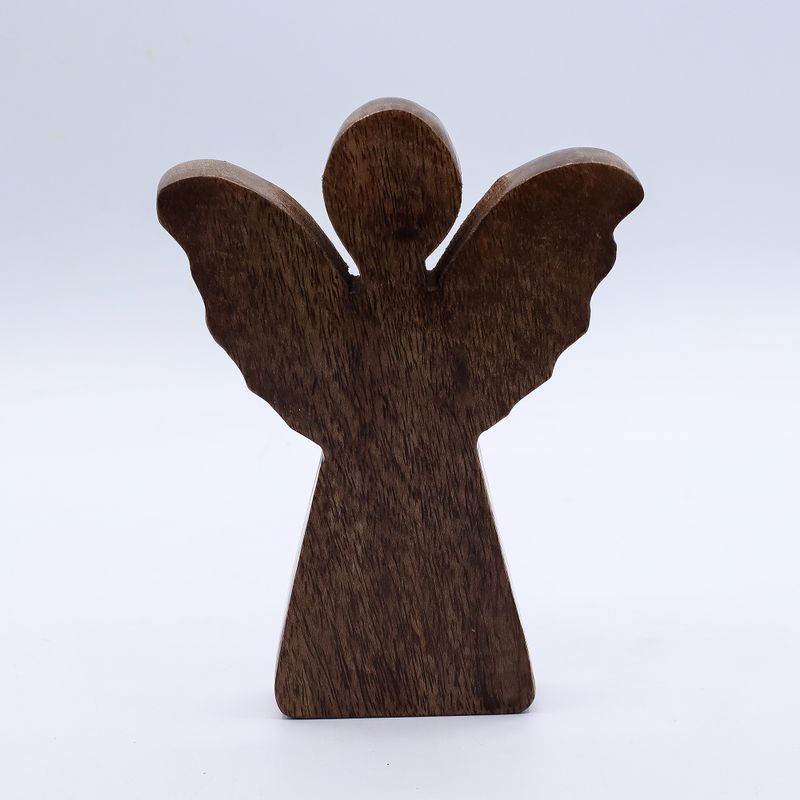 Angelo in Legno di Mango 16cm – Decorazione Dorata