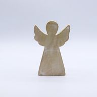 Angelo in Legno di Mango 13cm – Sbiancato