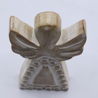 Angelo in Legno di Mango 13cm – Sbiancato