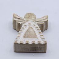 Angelo in Legno di Mango 13cm – Sbiancato