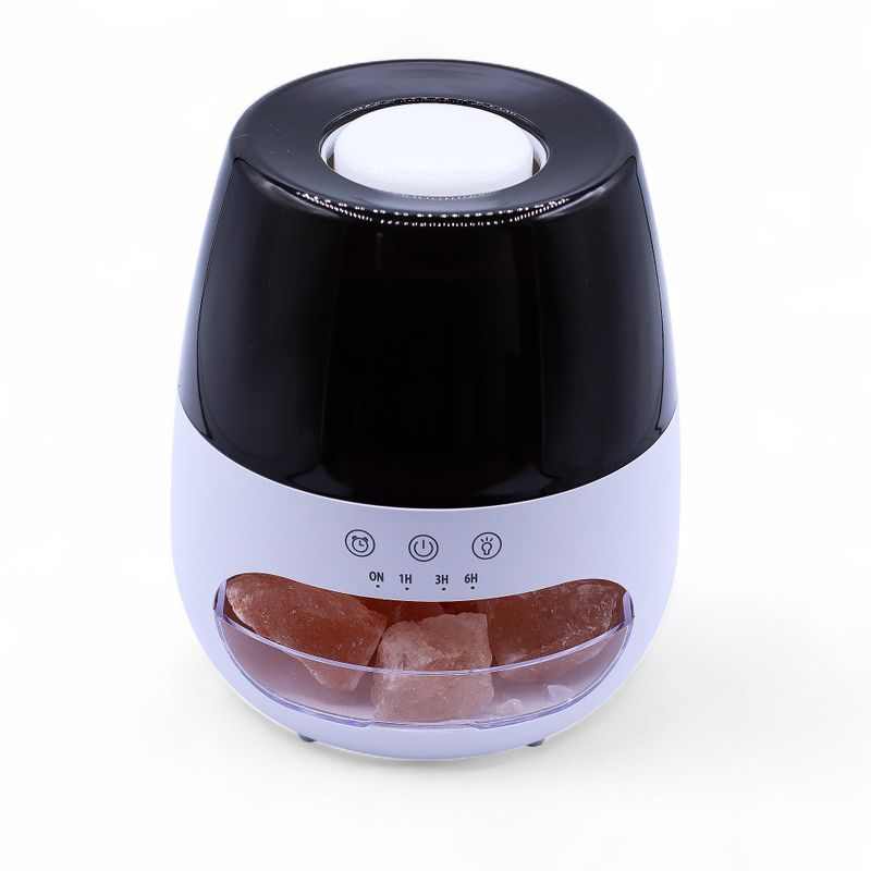 Diffusore di Aromi con Effetto Fiamma e Sale – Bianco USB – Cambio Colore e Timer