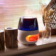 Diffusore di Aromi con Effetto Fiamma e Sale – Bianco USB – Cambio Colore e Timer