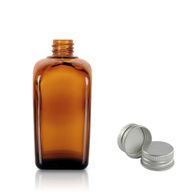 Bottiglie Rettangolari in Vetro da 20ml con Tappi Alluminio