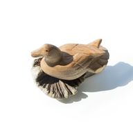 Scultura Artigianale in Legno Parasite - Anatra a Riposo
