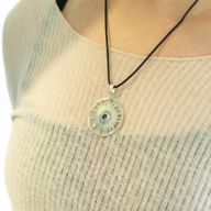 Pendenti Devozionali Placcati in Argento - Sole con Ametista