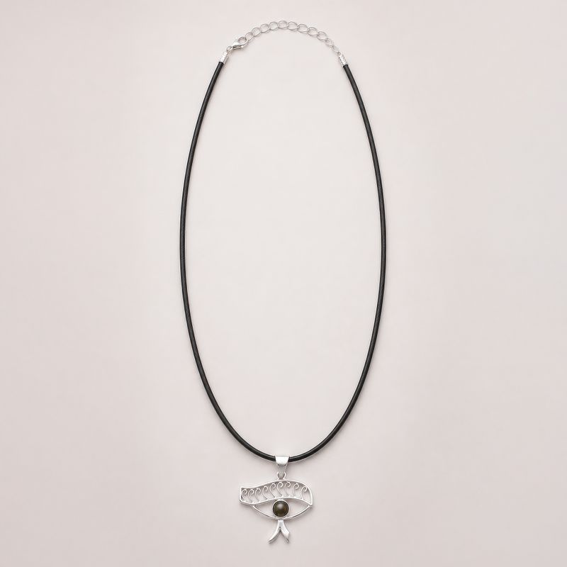 Pendenti Devozionali Placcati in Argento - Occhio di Cleopatra - Iolite