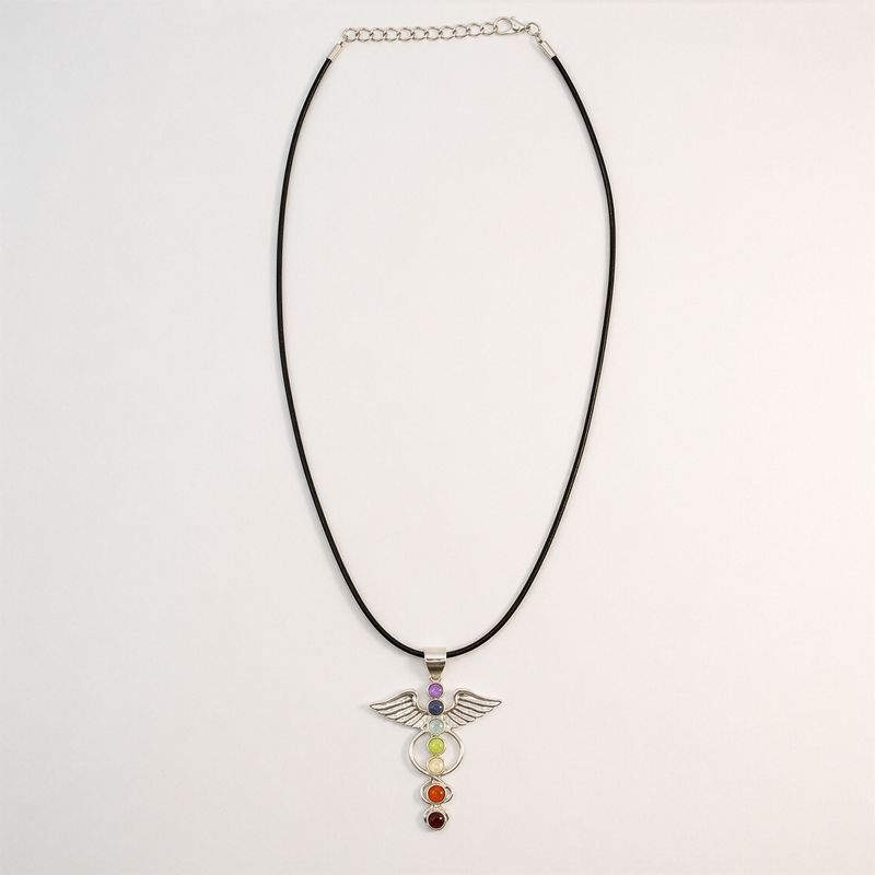 Pendenti Devozionali Placcati in Argento - Angelo Chakra