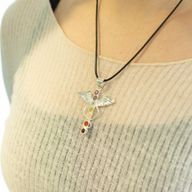 Pendenti Devozionali Placcati in Argento - Angelo Chakra