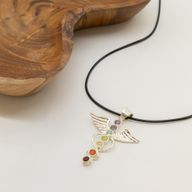 Pendenti Devozionali Placcati in Argento - Angelo Chakra