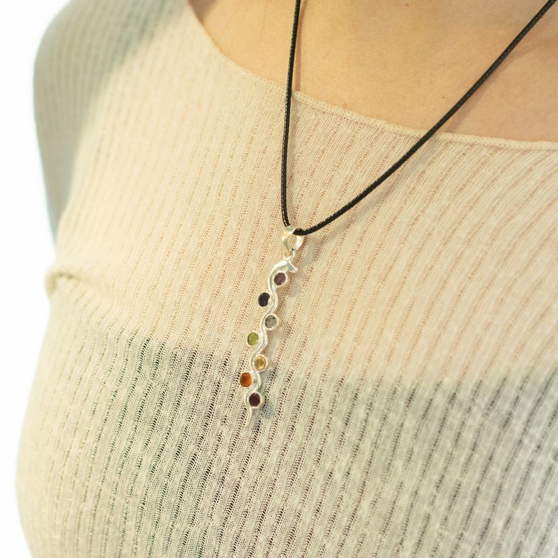 Pendenti Devozionali Placcati in Argento - Serpente Chakra