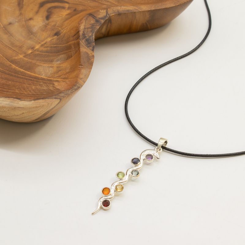 Pendenti Devozionali Placcati in Argento - Serpente Chakra