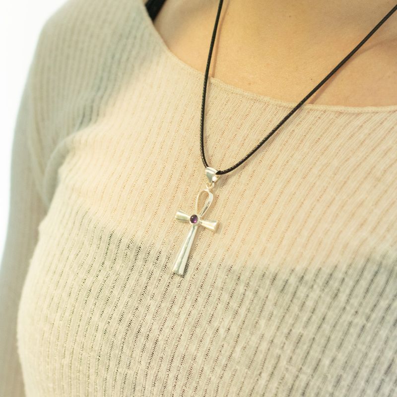 Pendenti Devozionali Placcati in Argento - Ankh, Simbolo della Vita Eterna