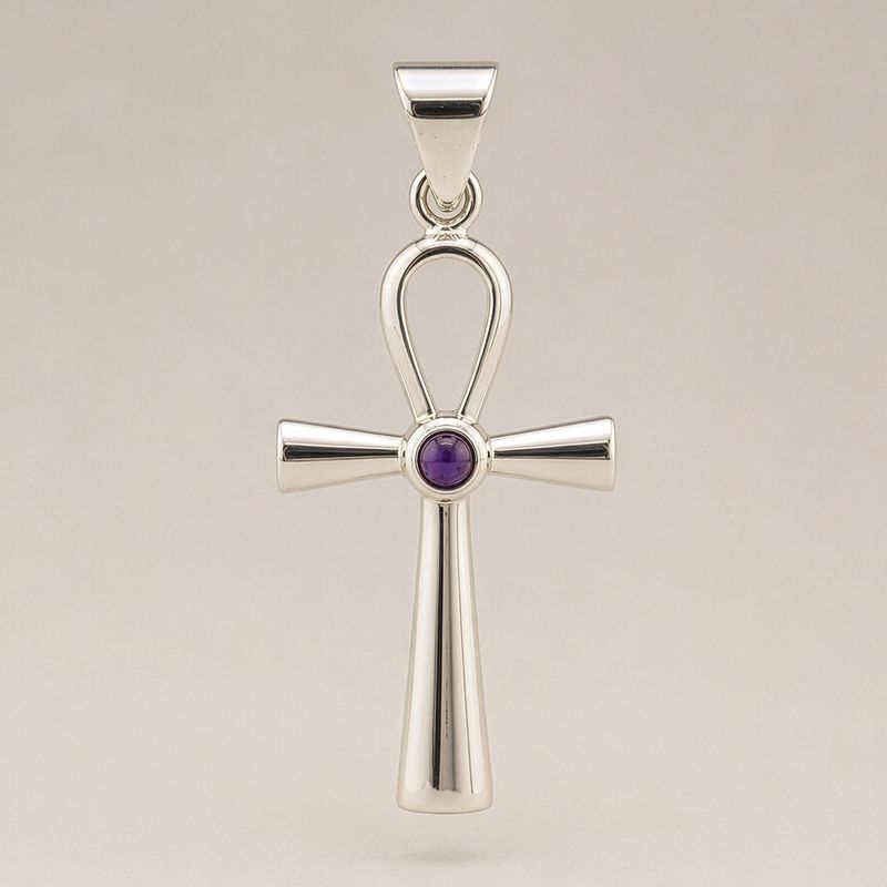 Pendenti Devozionali Placcati in Argento - Ankh, Simbolo della Vita Eterna