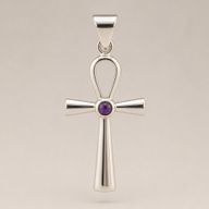 Pendenti Devozionali Placcati in Argento - Ankh, Simbolo della Vita Eterna