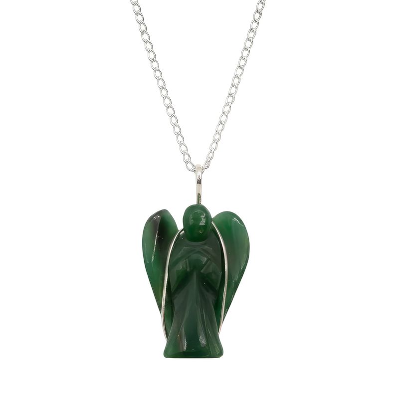 Pendente con Pietra Semipreziosa Angelo - Avventurina Verde