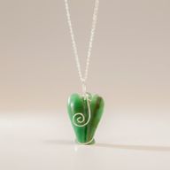Pendente con Pietra Semipreziosa Angelo - Avventurina Verde