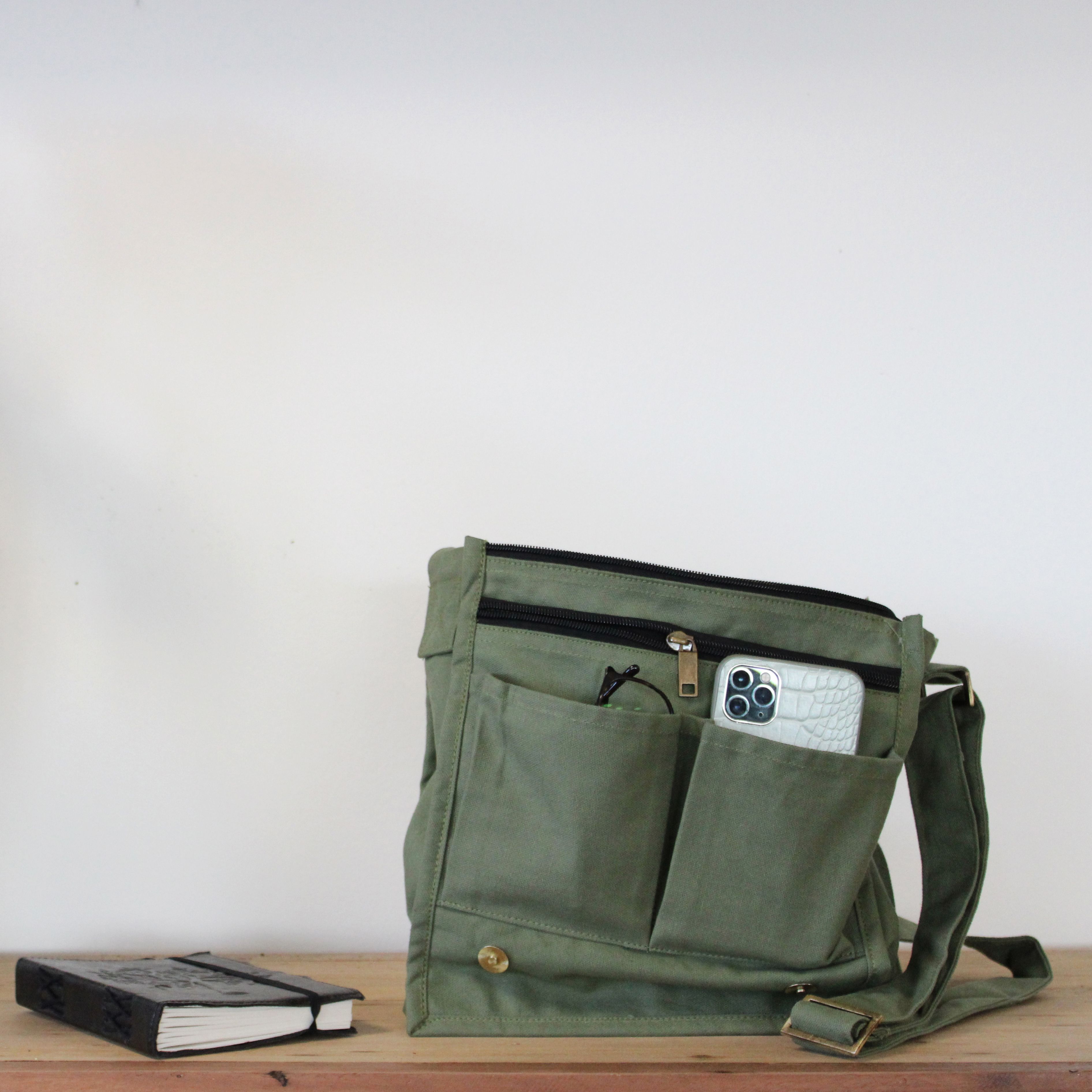 Messenger Bag in Cotone Canvas