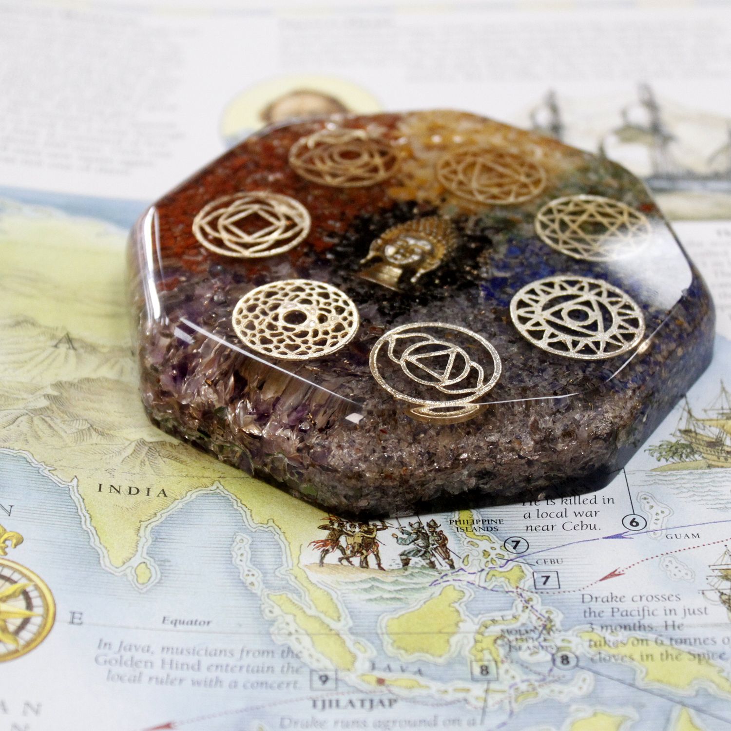 Fermacarte in Orgonite