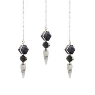 Pendolini "Portale Psichico" - Fluorite Multicolore, Labradorite e Pietra di Luna Arcobaleno