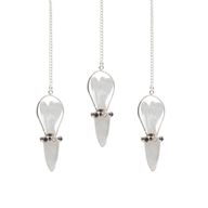 Pendolini "Guida Celeste" - Angelo con Fascia Chakra e Quarzo Ialino