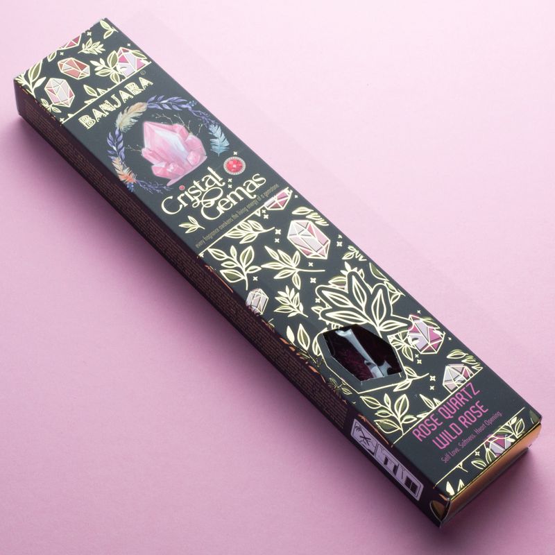 Banjara Cristallo Gemme - Quarzo Rosa - Rosa Selvatica