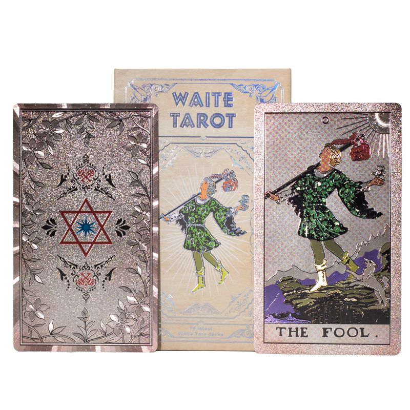 Set di carte Tarocco Waite con foglia d'argento - con libretto