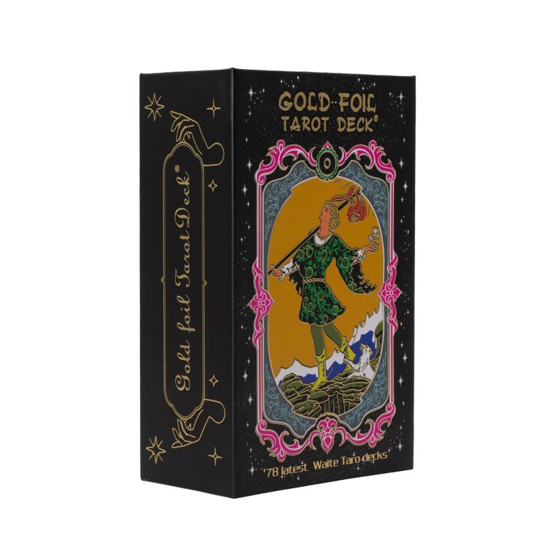 Set di carte da tarocco con foglia d'oro - con libretto