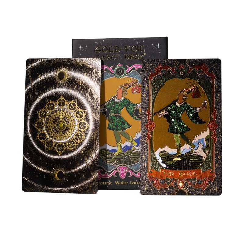 Set di carte da tarocco con foglia d'oro - con libretto