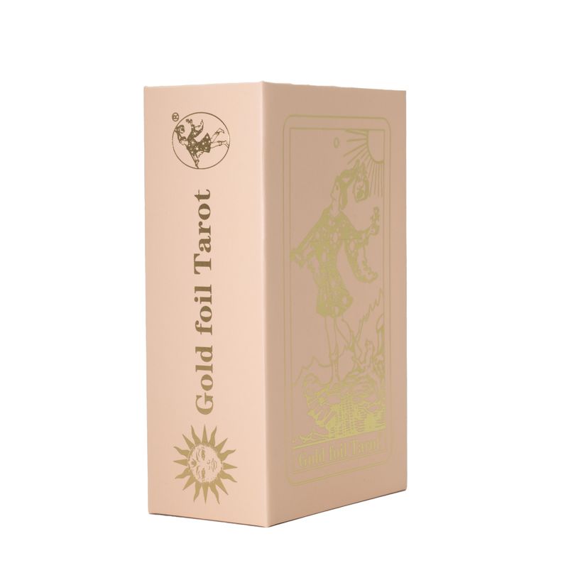 Set regalo in scatola rosa per carte dei Tarocchi con foil rubino - con libretto