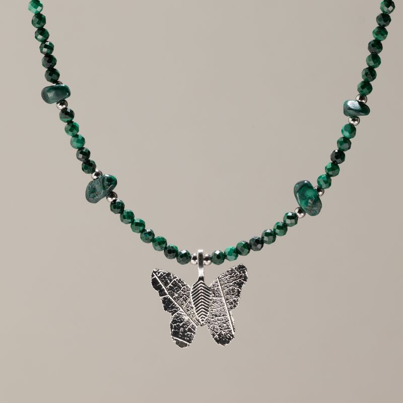 Set di collane con pietre preziose dello Spirito ninfa - Spirito della Foresta