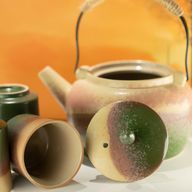 Set da tè giapponese in stile Kyusu - Per tè verde - Quattro tazze