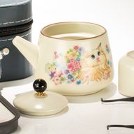 Set di teiera da viaggio e due tazze - Amante dei gatti