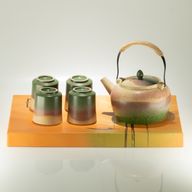 Set da tè giapponese in stile Kyusu - Per tè verde - Quattro tazze