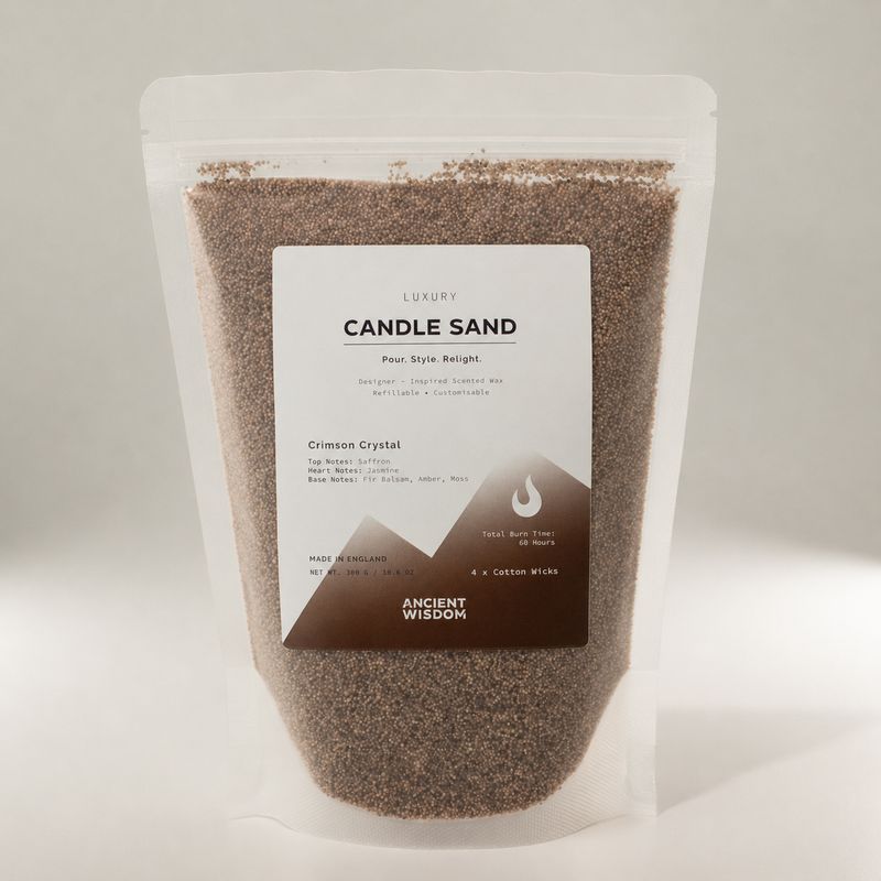 Sabbia profumata per candele - Marrone moka - Cristallo cremisi - 300 g