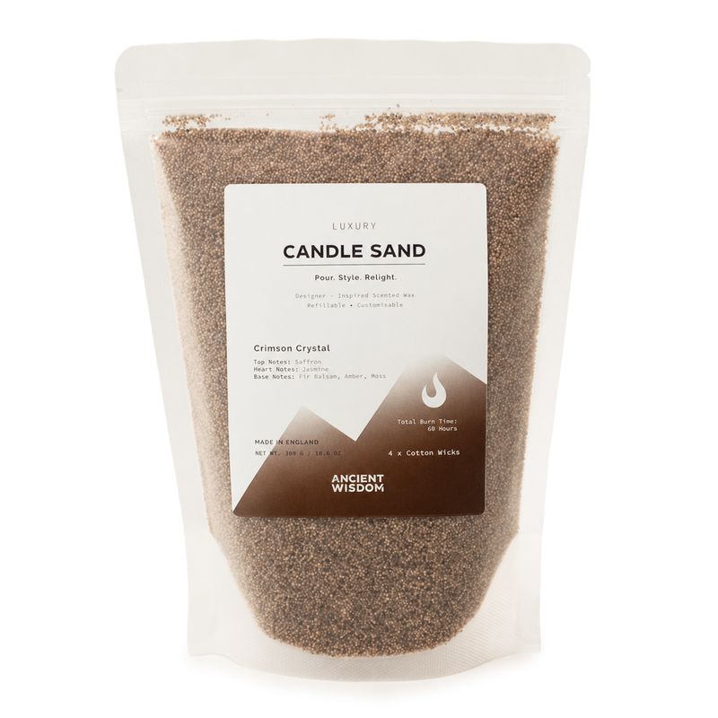 Sabbia profumata per candele - Marrone moka - Cristallo cremisi - 300 g
