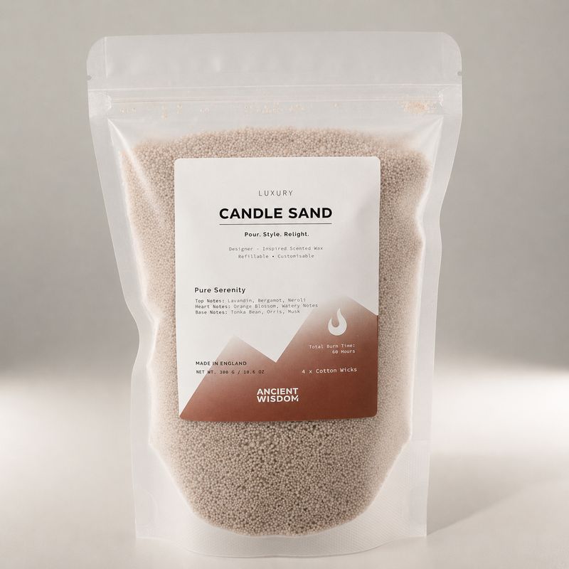 Candela profumata sabbia - beige latte - pura serenità - 300 g