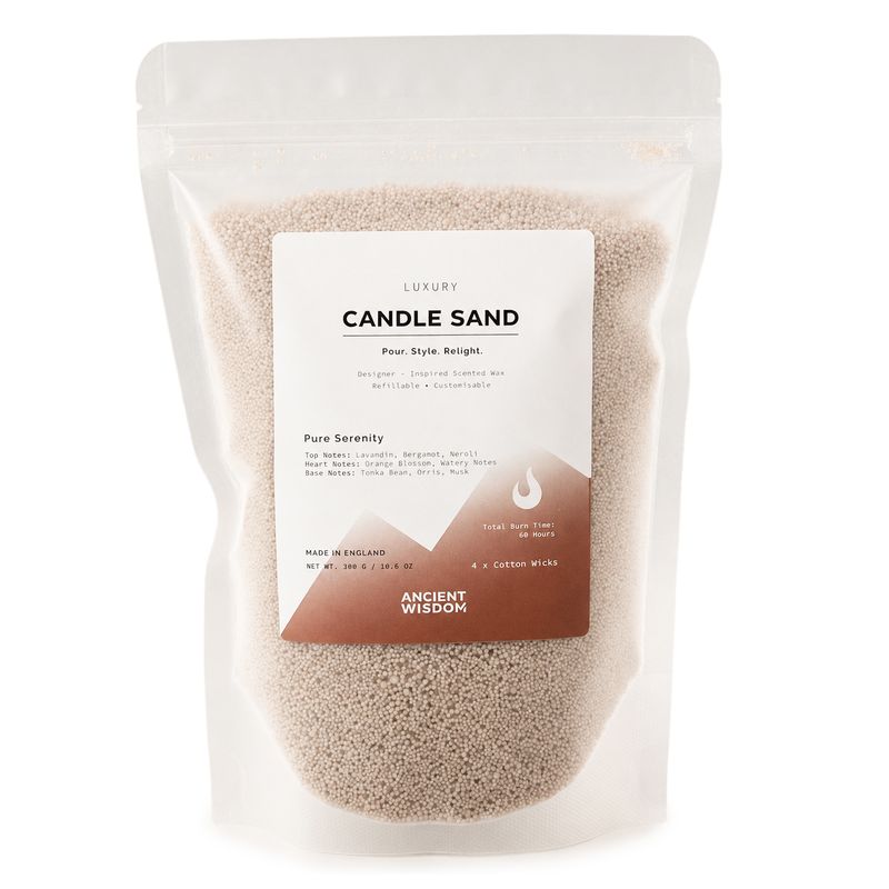 Candela profumata sabbia - beige latte - pura serenità - 300 g