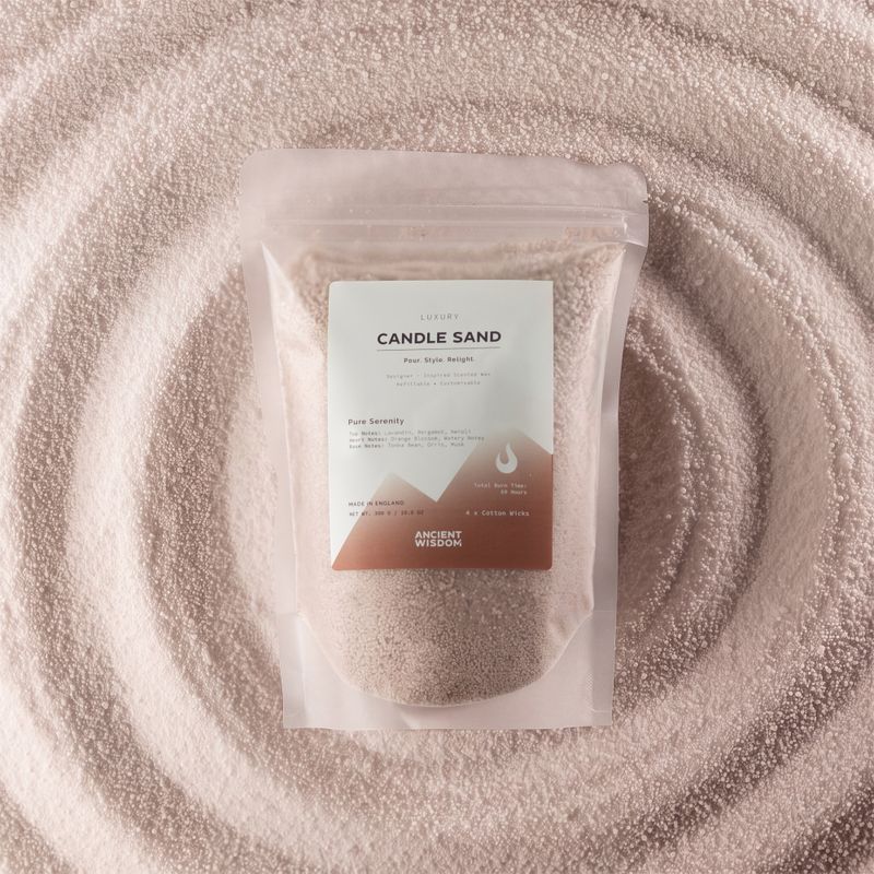 Candela profumata sabbia - beige latte - pura serenità - 300 g