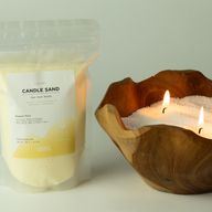 Candela profumata sabbia - beige latte - pura serenità - 300 g