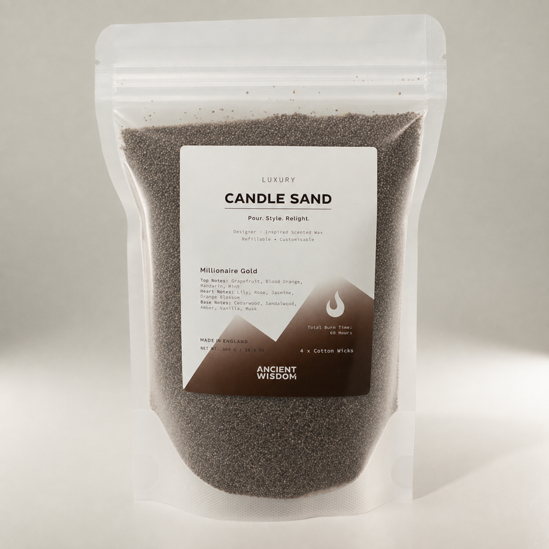 Sabbia profumata per candele - Marrone cioccolato - Oro Milionario - 300 g