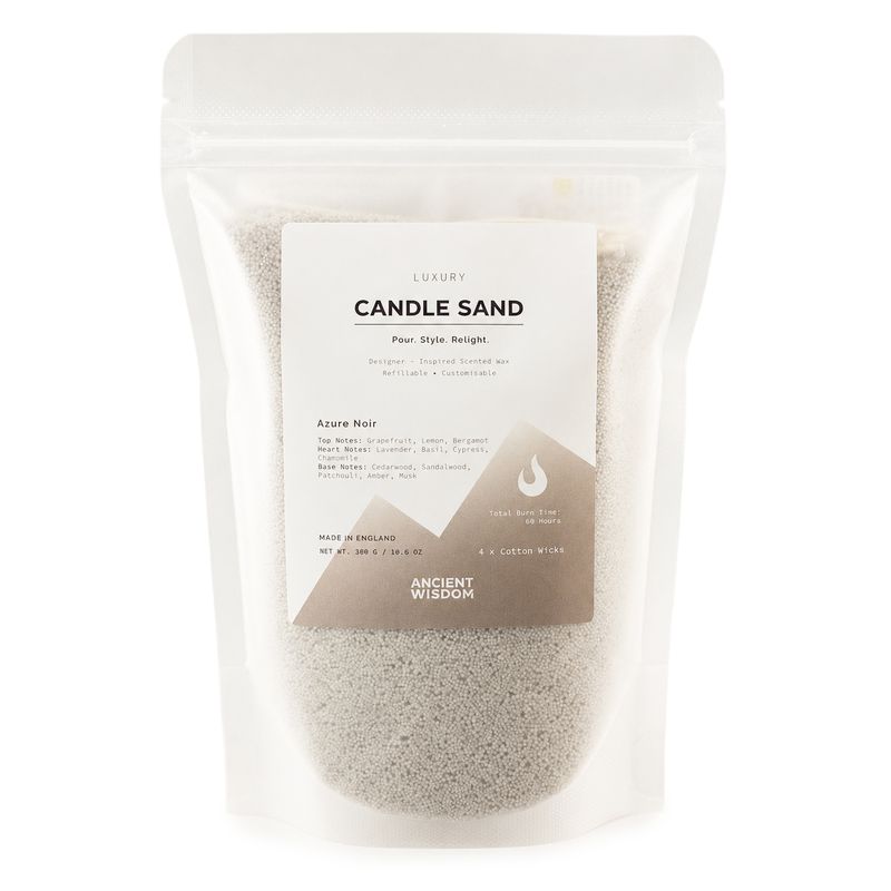 Candela profumata sabbia - Grigio caldo - Azzurro Nero - 300 g
