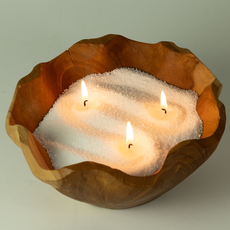 Candela profumata sabbia - Grigio caldo - Azzurro Nero - 300 g