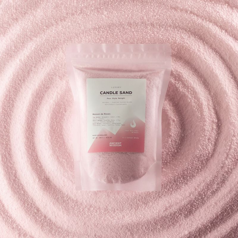 Candela profumata sabbia - rosa polvere - Maison de Roses - 300g