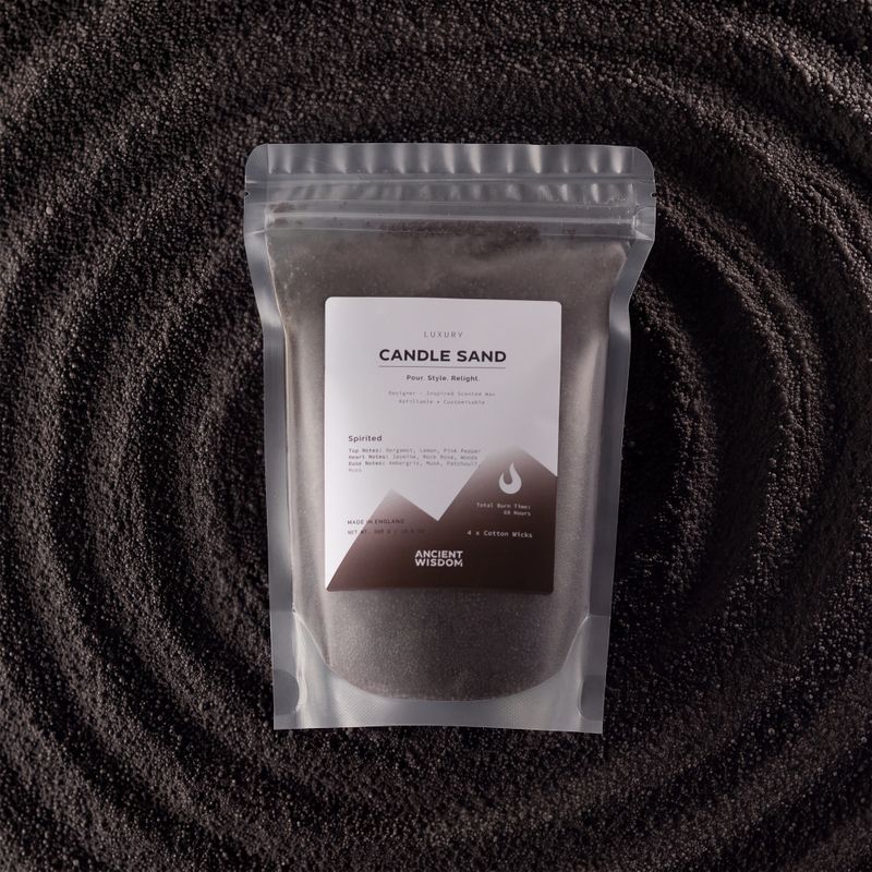 Candela profumata Sabbia - Nero - Vivace - 300g