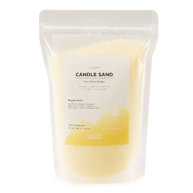 Candela profumata sabbia - crema - Regent Polo - 300 g