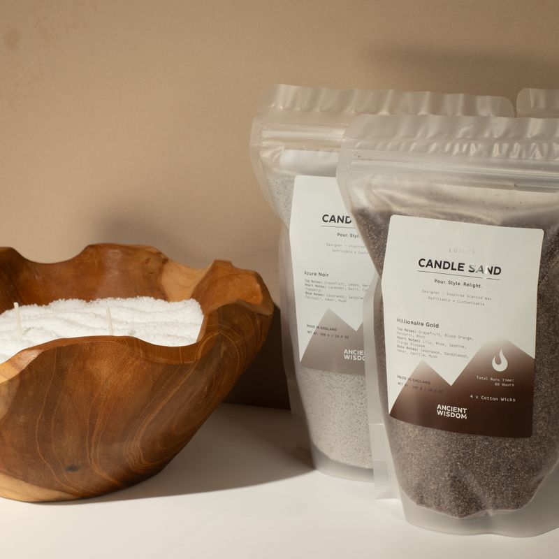 Candela profumata sabbia - crema - Regent Polo - 300 g