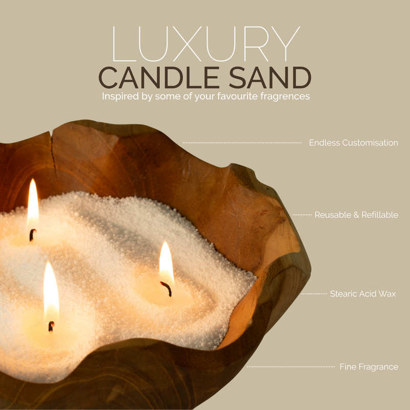Candela profumata sabbia - taupe arancione - cobalto - 300 g