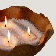Candela profumata sabbia - Grigio caldo - Azzurro Nero - 300 g