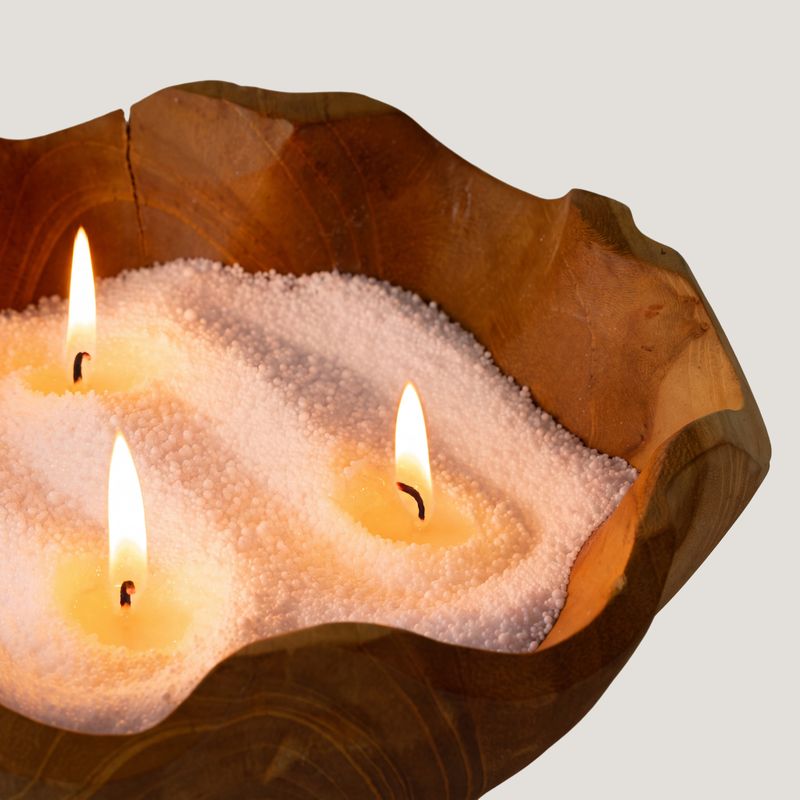 Candela profumata sabbia - rosa polvere - Maison de Roses - 300g